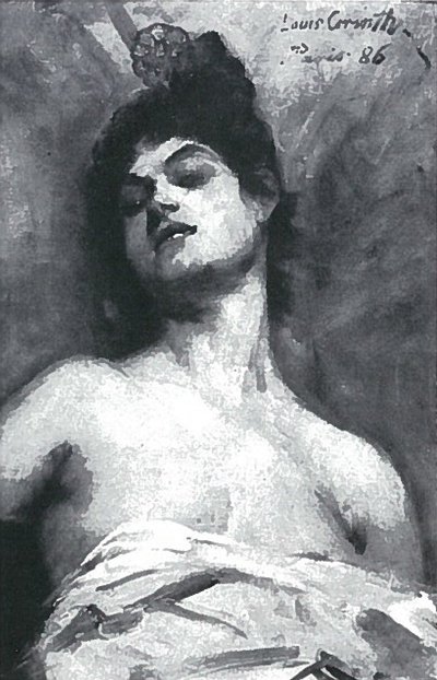 Parisian Woman with High Comb by Lovis Corinth